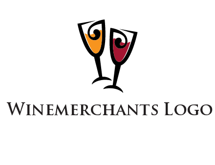 wine glasses logo