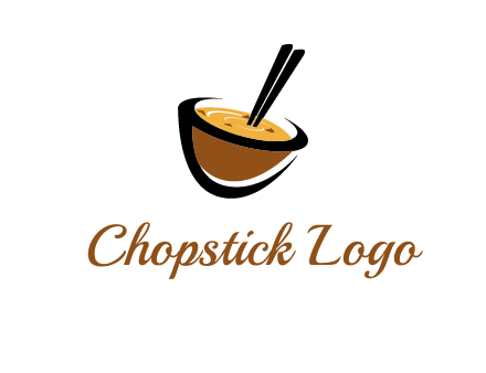 chopsticks inside a bowl logo