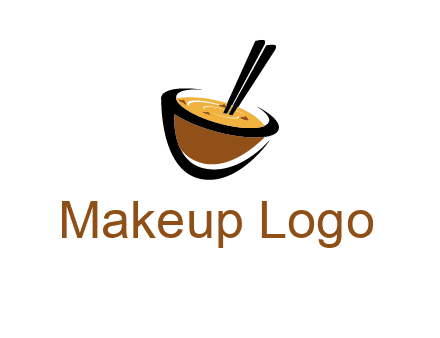 chopsticks inside a bowl logo