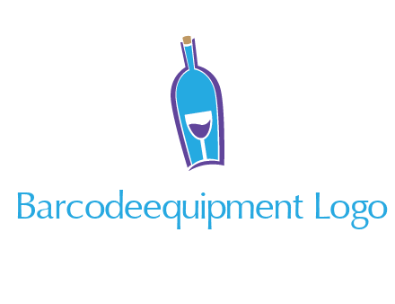 goblet inside wine bottle logo