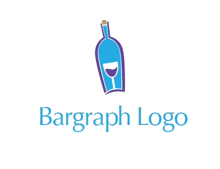goblet inside wine bottle logo