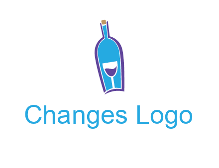 goblet inside wine bottle logo