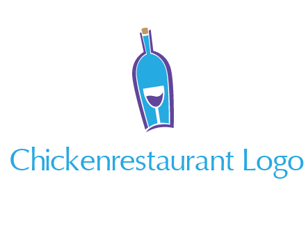 goblet inside wine bottle logo