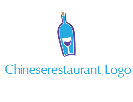 goblet inside wine bottle logo