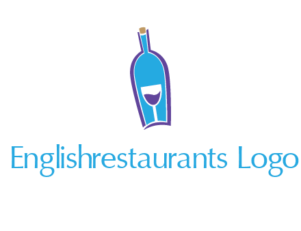 goblet inside wine bottle logo