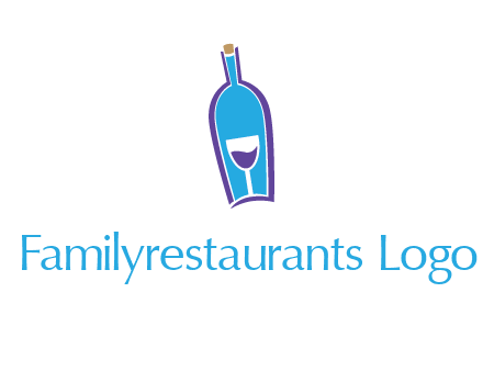 goblet inside wine bottle logo