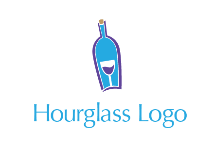 goblet inside wine bottle logo
