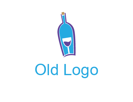 goblet inside wine bottle logo