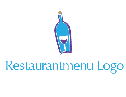 goblet inside wine bottle logo