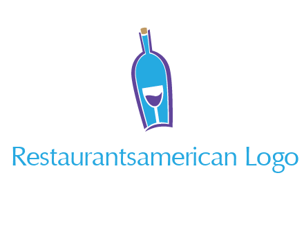 goblet inside wine bottle logo