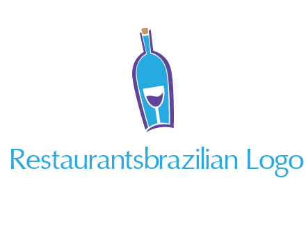 goblet inside wine bottle logo