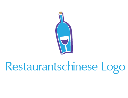 goblet inside wine bottle logo