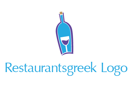 goblet inside wine bottle logo