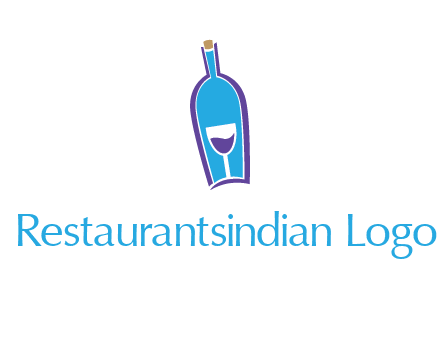 goblet inside wine bottle logo