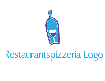 goblet inside wine bottle logo