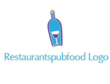 goblet inside wine bottle logo