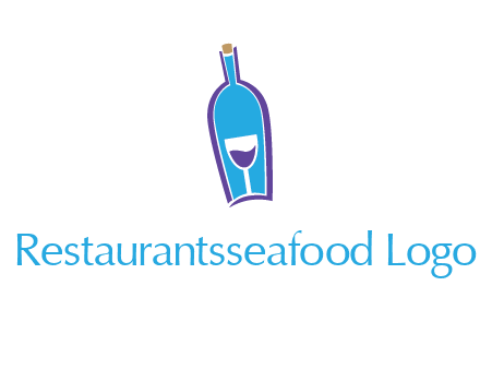goblet inside wine bottle logo
