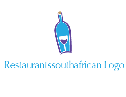 goblet inside wine bottle logo