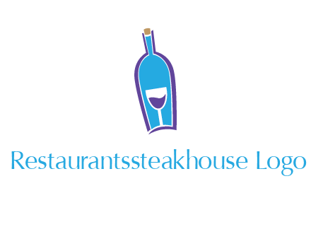 goblet inside wine bottle logo