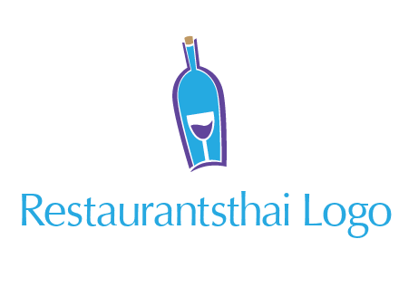goblet inside wine bottle logo