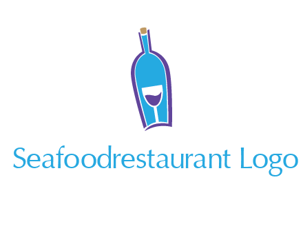 goblet inside wine bottle logo