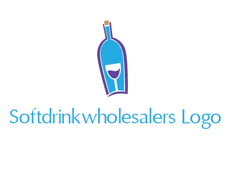 goblet inside wine bottle logo