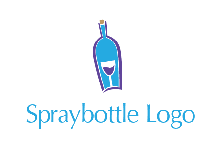 goblet inside wine bottle logo