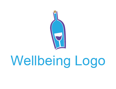 goblet inside wine bottle logo
