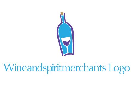 goblet inside wine bottle logo