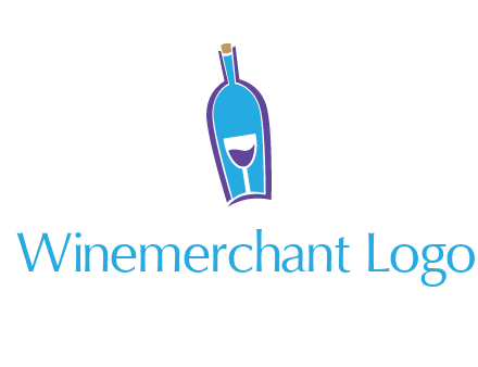 goblet inside wine bottle logo