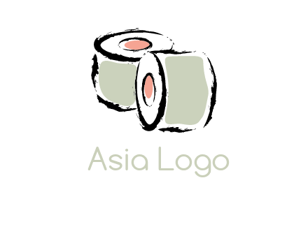 sushi rolls or toilet paper logo