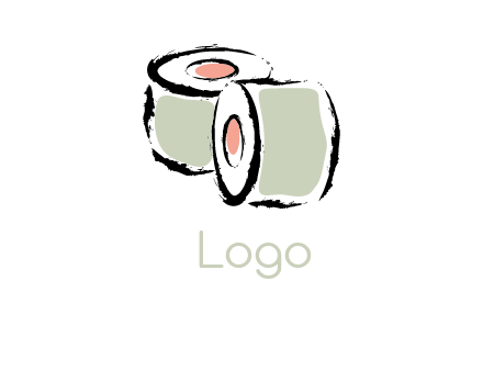 sushi rolls or toilet paper logo