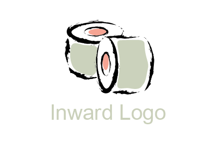 sushi rolls or toilet paper logo