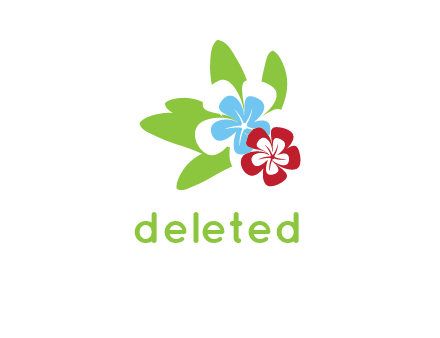 periwinkle flowers with leaves logo