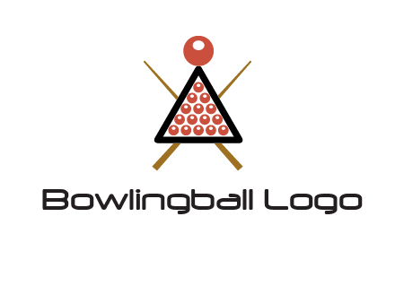 snooker logo with cue stick and cue balls in a starting position