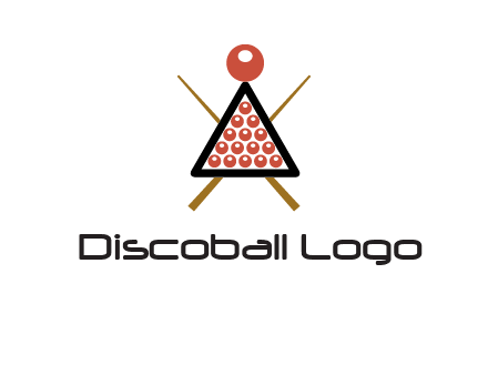 snooker logo with cue stick and cue balls in a starting position