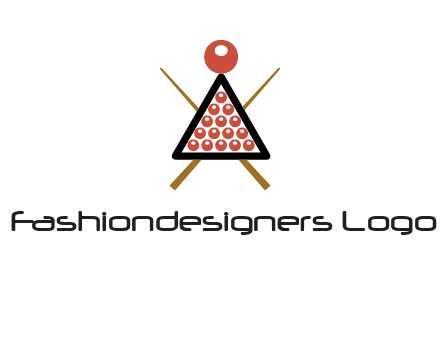 snooker logo with cue stick and cue balls in a starting position