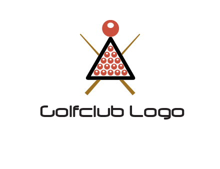snooker logo with cue stick and cue balls in a starting position