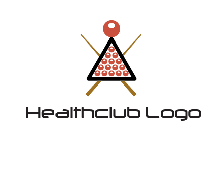 snooker logo with cue stick and cue balls in a starting position