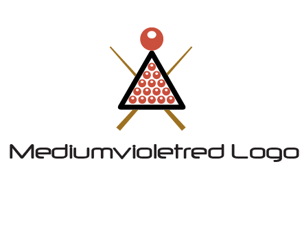 snooker logo with cue stick and cue balls in a starting position