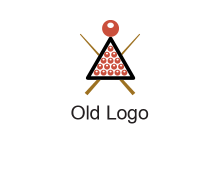 snooker logo with cue stick and cue balls in a starting position