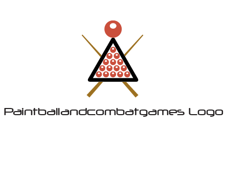 snooker logo with cue stick and cue balls in a starting position