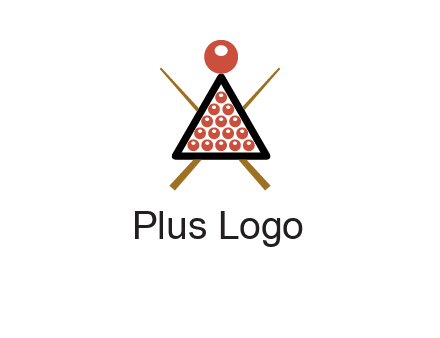 snooker logo with cue stick and cue balls in a starting position