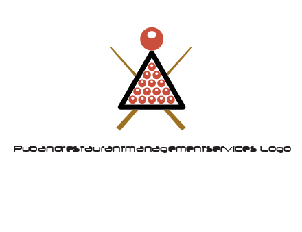 snooker logo with cue stick and cue balls in a starting position