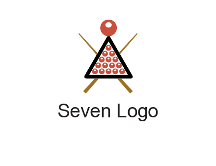 snooker logo with cue stick and cue balls in a starting position