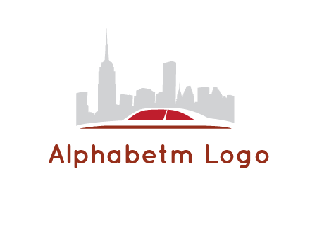 cityscape logo with a rooftop of a car