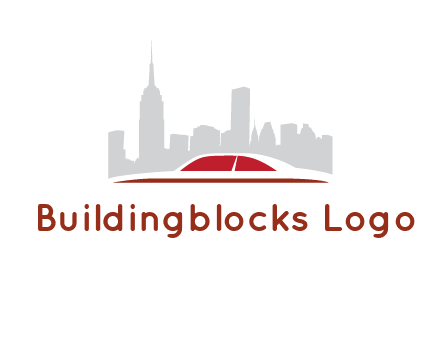 cityscape logo with a rooftop of a car