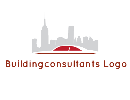 cityscape logo with a rooftop of a car