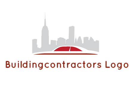 cityscape logo with a rooftop of a car