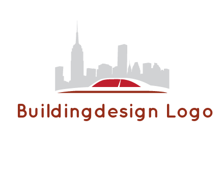 cityscape logo with a rooftop of a car